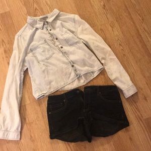Charlotte Russe Faded Light Blue Shirt